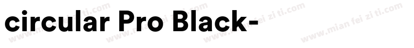circular Pro Black字体转换